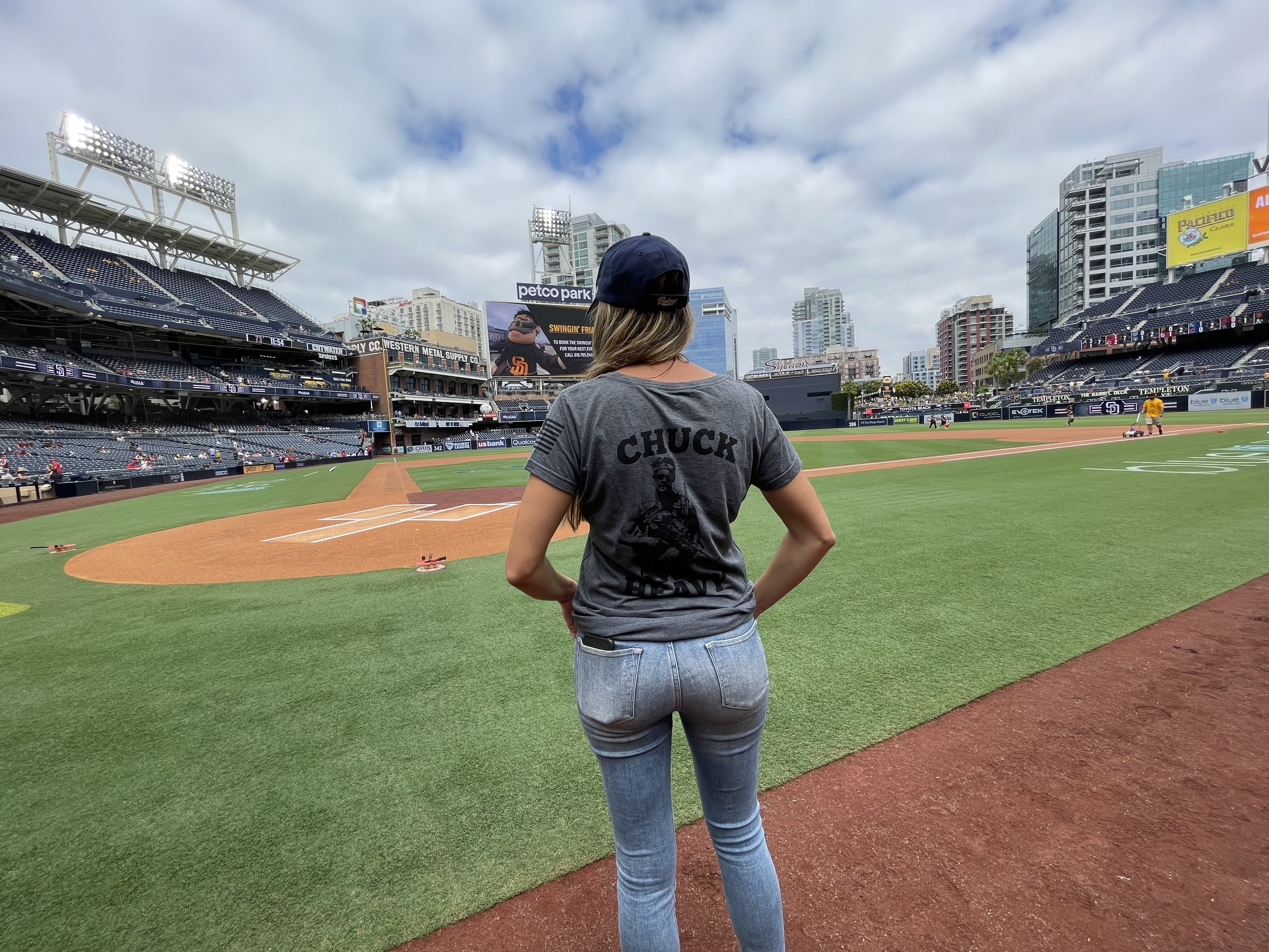 C4 Foundation VP, Brooke Keating Throws Some Real Heat at Padres Game!!